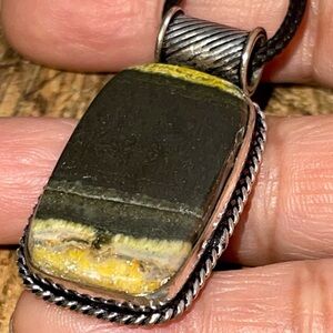 Indonesian Bumblebee Jasper Pendant 1 7/8”